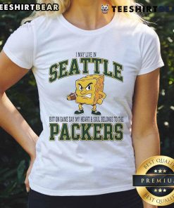 Green Bay Packers ladies tee showcasing team spirit for fans living in Seattle on game day.
