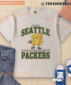 Green Bay Packers washed t-shirt for fans living in Seattle, showcasing team pride on game day.