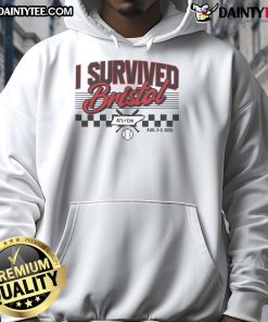 Awesome I Survived Bristol Hoodie in vibrant colors, showcasing a stylish design perfect for Bristol event enthusiasts.