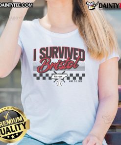 Awesome I Survived Bristol Ladies Tee featuring a stylish design for women celebrating their Bristol adventure.
