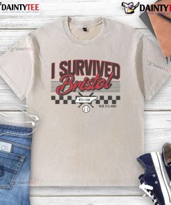 Awesome I Survived Bristol Washed T-Shirt in vibrant colors, perfect for celebrating your Bristol adventure.