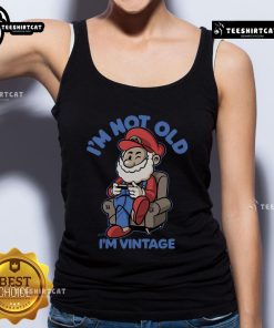 Awesome I'm Not Old I'm Vintage Mario Retro Tank Top featuring a playful retro design, perfect for gamers and vintage lovers.