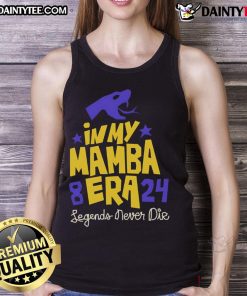 Awesome In My Mamba Era Legends Never Die Tank Top featuring a stylish design and tribute to basketball legend Kobe Bryant.