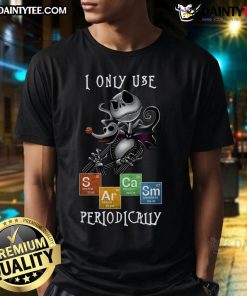Awesome Jack Skellington Halloween T-Shirt featuring 'I Only Use Sarcasm Periodically' for chemistry lovers.