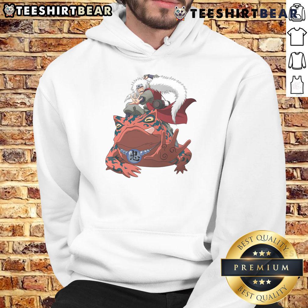 Awesome Jiraiya And Gamabunta Naruto Hoodie Alt Text: Awesome Jiraiya and Gamabunta Naruto hoodie featuring vibrant anime designs, perfect for Naruto fans and collectors.