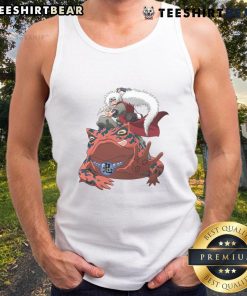 Awesome Jiraiya and Gamabunta Naruto tank top featuring vibrant graphics of iconic characters for anime fans.