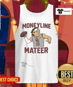 Alt Text: Awesome John Mateer Moneyline tank top featuring Oklahoma Sooners logo in vibrant colors for sports fans.