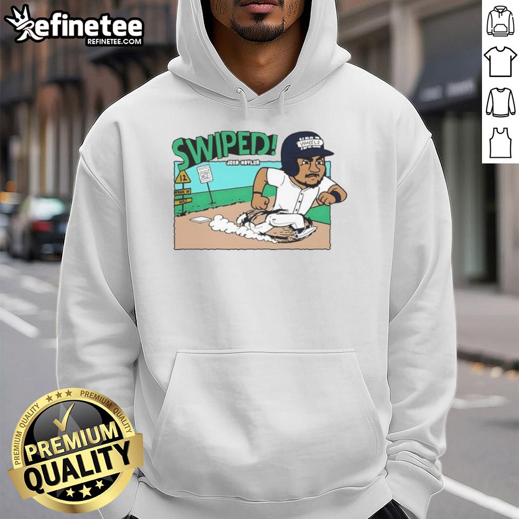 Awesome Josh Naylor Swiped Seattle Mariners Mlb Cartoon Hoodie Awesome Josh Naylor cartoon hoodie featuring Seattle Mariners MLB design, perfect for baseball fans and stylish outfits.