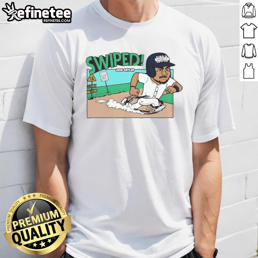 Awesome Josh Naylor Swiped Seattle Mariners Mlb Cartoon T Shirt Awesome Josh Naylor cartoon t-shirt featuring Seattle Mariners design, perfect for MLB fans and casual wear enthusiasts.