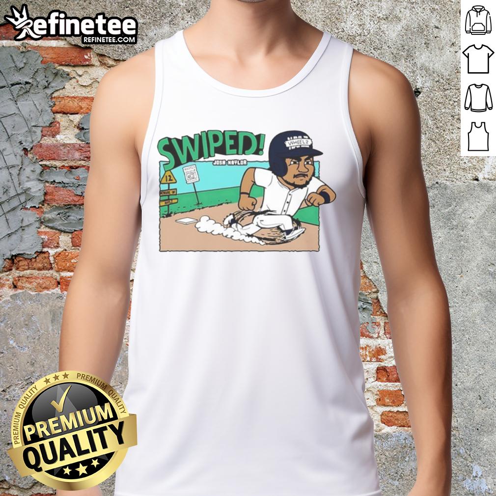 Awesome Josh Naylor Swiped Seattle Mariners Mlb Cartoon Tank Top Awesome Josh Naylor cartoon tank top featuring Seattle Mariners MLB design, perfect for baseball fans and summer wear.