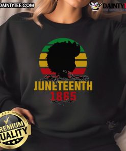Awesome Juneteenth 1865 vintage retro sunset sweatshirt featuring a colorful sunset design celebrating freedom.