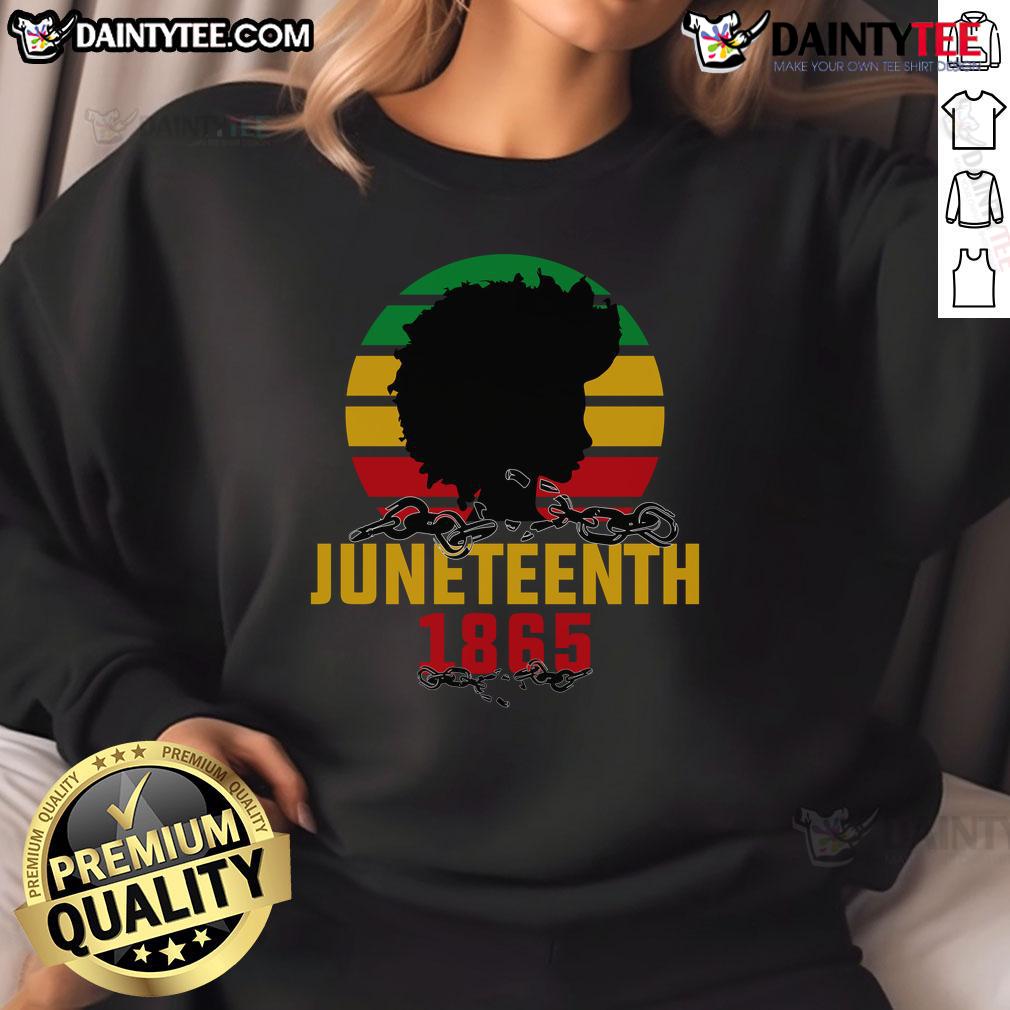 Awesome Juneteenth 1865 Vintage Retro Sunset Sweatshirt Awesome Juneteenth 1865 vintage retro sunset sweatshirt featuring a colorful sunset design celebrating freedom.