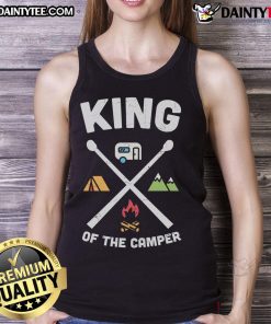 Awesome King Of The Camper Tank Top featuring a vibrant graphic design, perfect for summer adventures and outdoor fun.