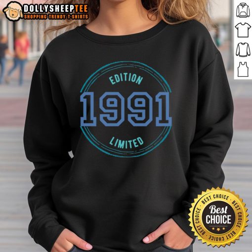 Awesome limited edition 1991 sweatshirt featuring a retro design and vibrant colors, perfect for vintage fashion lovers.
