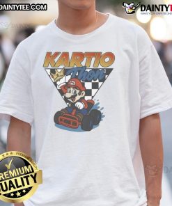 Awesome Mario Kartio Thon Champ T-Shirt featuring vibrant graphics and a fun design for gaming enthusiasts and fans.