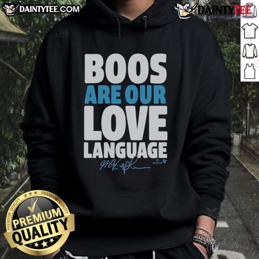 Awesome Max Kepler 'Boos Are Our Love Language' hoodie in stylish design, perfect for fans and cozy wear.