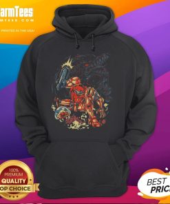 Awesome Metroid Rescue Mission Retro Space Warrior Hoodie featuring vibrant graphics and a stylish design for gamers.