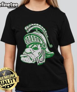 Ladies tee featuring the Michigan State University Spartans big head logo for stylish fan apparel.