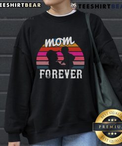 Alt Text: Awesome Mom Forever Retro Sunset Sweatshirt in vibrant colors, perfect gift for stylish moms.