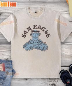Alt Text: Awesome Muppets Sam Eagle washed t-shirt featuring a vibrant design of the iconic character on soft fabric.