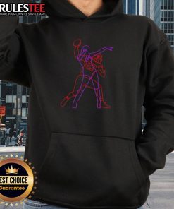 Alt Text: Awesome Neon Lights Duo Football No. 87 Hoodie showcasing vibrant colors and a stylish design perfect for fans.