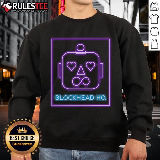 Awesome New Kids On The Block BLOCKHEAD HQ Sweatshirt featuring vibrant colors and stylish design for fans.
