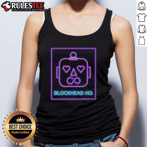 Awesome New Kids On The Block BLOCKHEAD HQ tank top featuring vibrant graphics and a stylish design for fans.