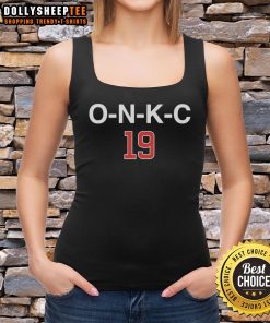 Awesome O-N-K-C 19 Owen Caissie Chicago Cubs tank top featuring vibrant team colors and stylish design.
