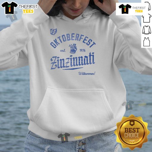 Alt Text: Stylish Awesome Oktoberfest Zinzinnati Willkommen hoodie featuring festive designs and vibrant colors perfect for fall celebrations.