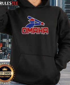 Awesome Omaha Retro College Baseball Hoodie featuring a vintage design in team colors, perfect for fans and casual wear.