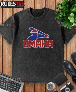 Awesome Omaha Retro College Baseball Washed T-Shirt featuring vintage design, perfect for fans and casual wear enthusiasts.