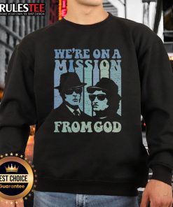 Awesome on a Mission from God sweatshirt featuring bold text design, perfect for faith-inspired casual wear.