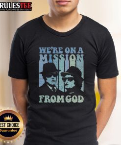 Awesome On A Mission From God T-Shirt featuring bold typography on a stylish black background for faith-inspired fashion.