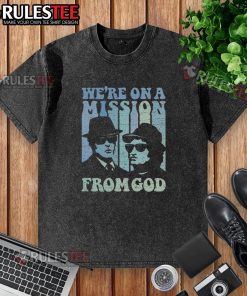 Awesome On A Mission From God washed t-shirt featuring a bold design and comfortable fit, perfect for casual wear.