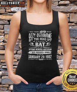 Awesome Ozzy Osbourne 'I Was There In Spirit' tank top featuring vibrant design, perfect for fans of rock music and memorabilia.