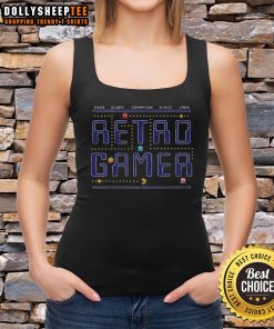 Awesome Pacman Retro Gamer Level Tank Top featuring vibrant graphics and a classic arcade design for gaming enthusiasts.
