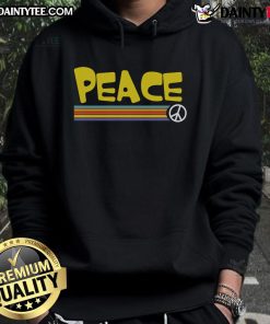 Awesome Peace Stripe Pacifist Hoodie featuring a stylish design with vibrant stripes promoting peace and unity.