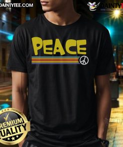 Awesome Peace Stripe Pacifist T-Shirt featuring a vibrant design promoting peace and harmony in stylish fashion.