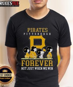 Awesome Peanuts Charlie Brown Snoopy Pittsburgh Pirates Baseball T-Shirt celebrating fandom, not just winning.