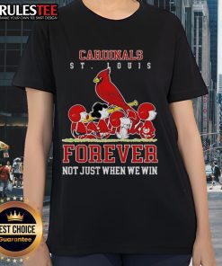 Awesome Peanuts Charlie Brown Snoopy St. Louis Cardinals baseball tee for ladies, perfect for fans year-round!