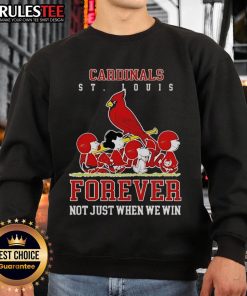 Awesome Peanuts Charlie Brown Snoopy St. Louis Cardinals sweatshirt - perfect for fans, celebrating baseball all year round.
