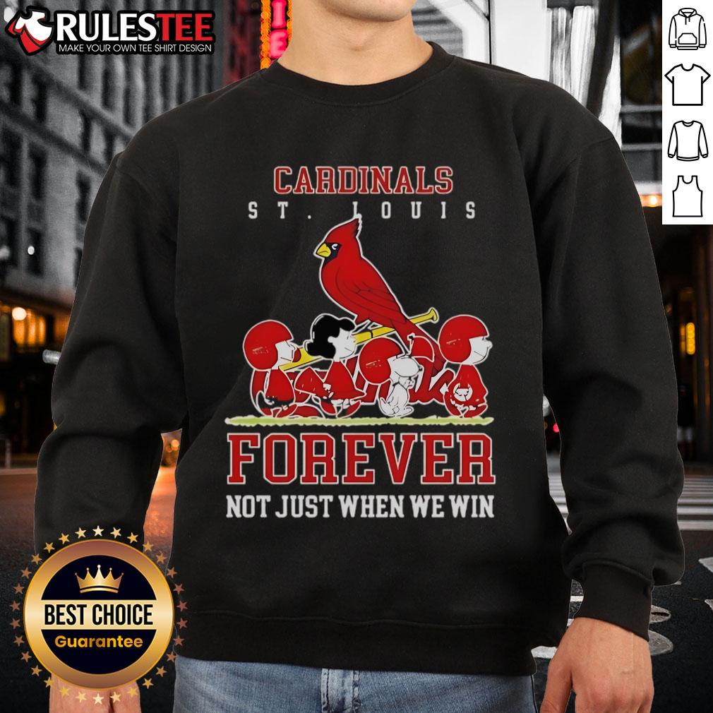 Awesome Peanuts Charlie Brown Snoopy St Louis Cardinals Baseball Forever Not Just When We Win Sweatshirt Awesome Peanuts Charlie Brown Snoopy St. Louis Cardinals sweatshirt - perfect for fans, celebrating baseball all year round.