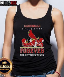 Awesome Peanuts Charlie Brown Snoopy tank top featuring St. Louis Cardinals baseball, perfect for fans all year round.