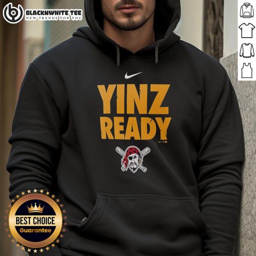 Awesome Pittsburgh Pirates Yinz Ready Hoodie featuring team colors and logo, perfect for game day style.