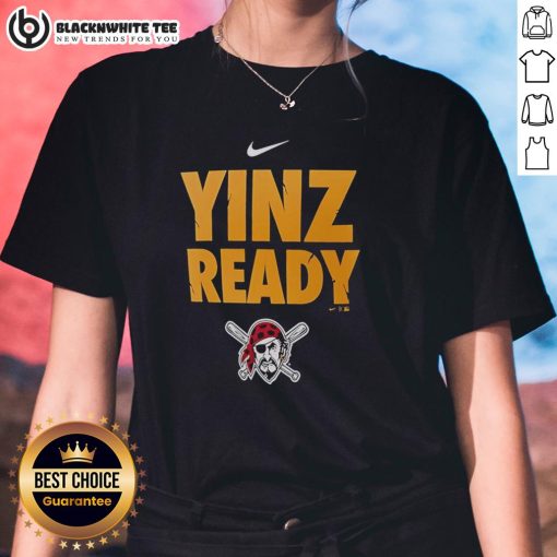 Awesome Pittsburgh Pirates Yinz Ready ladies tee featuring vibrant team graphics for passionate fans.