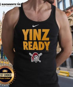 Awesome Pittsburgh Pirates Yinz Ready tank top featuring bold team colors and logo, perfect for game day attire.