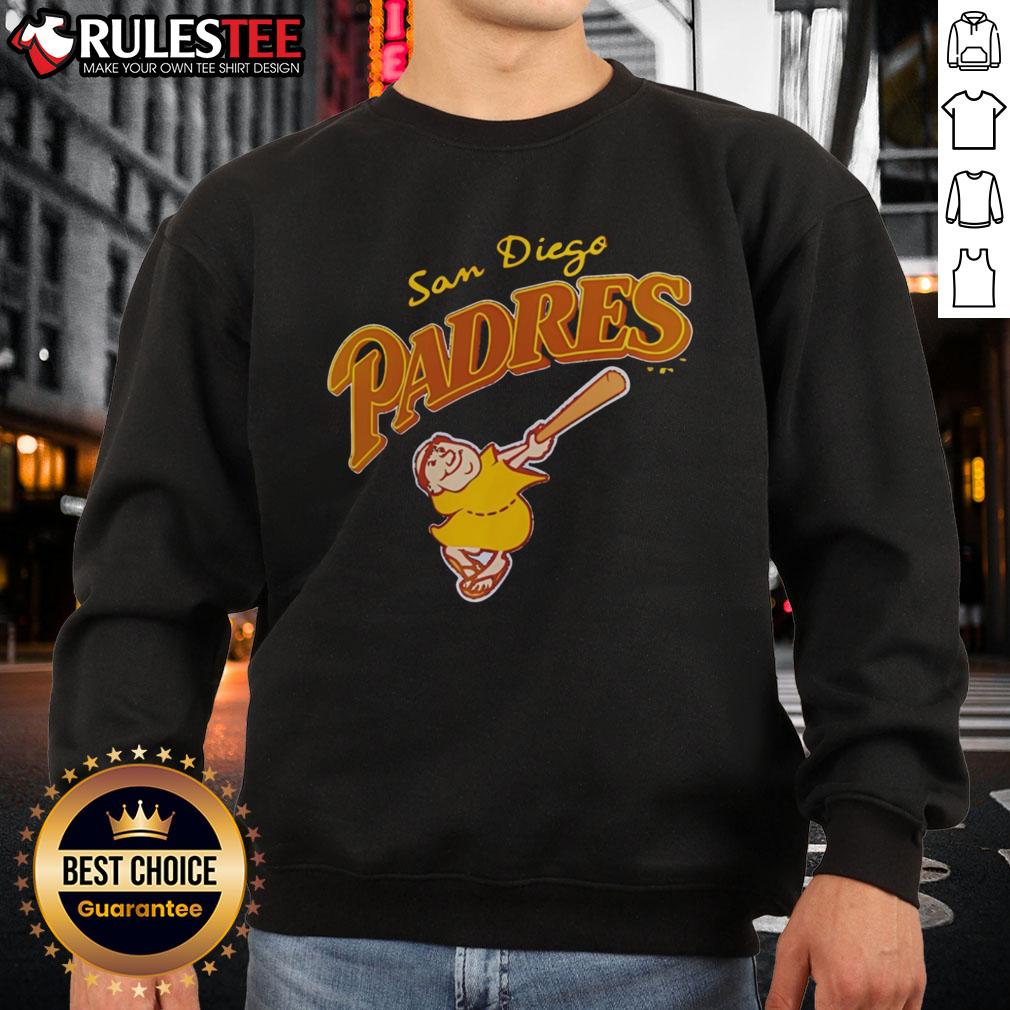 Awesome San Diego Padres Mascot 2025 Sweatshirt Alt Text: Awesome San Diego Padres mascot sweatshirt for 2025, featuring vibrant team colors and logo in a stylish design.