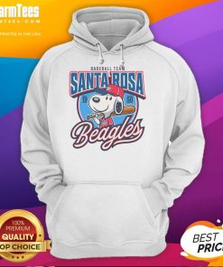 Alt Text: Awesome Santa Rosa Beagles Sluggers baseball team hoodie, established in 1950, showcasing team spirit and heritage.