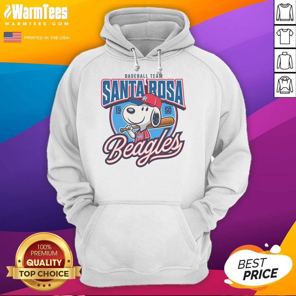 Awesome Santa Rosa Beagles Sluggers Baseball Team Est 1950 Hoodie Alt Text: Awesome Santa Rosa Beagles Sluggers baseball team hoodie, established in 1950, showcasing team spirit and heritage.