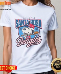 Awesome Santa Rosa Beagles Sluggers baseball team ladies tee, established 1950, showcasing team spirit and style.